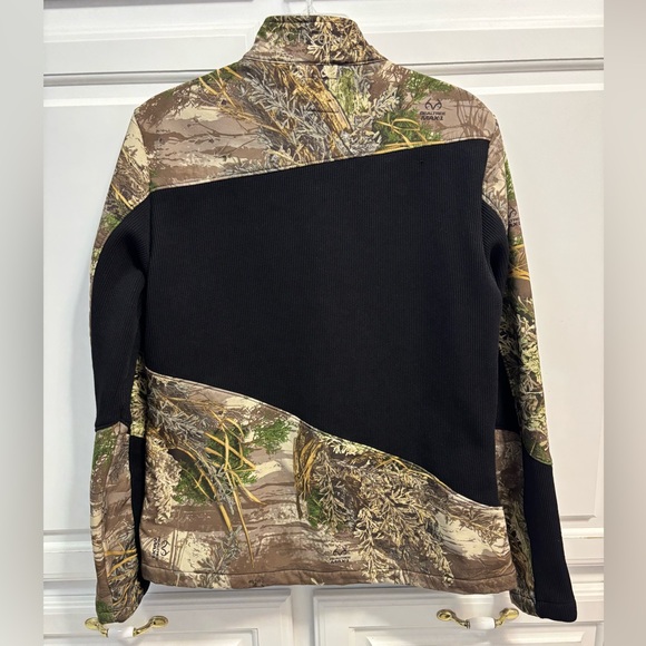 Cinch Outdoor Real Tree Soft Shell Black Camo Jacket Women’s Size Large - Picture 5 of 11